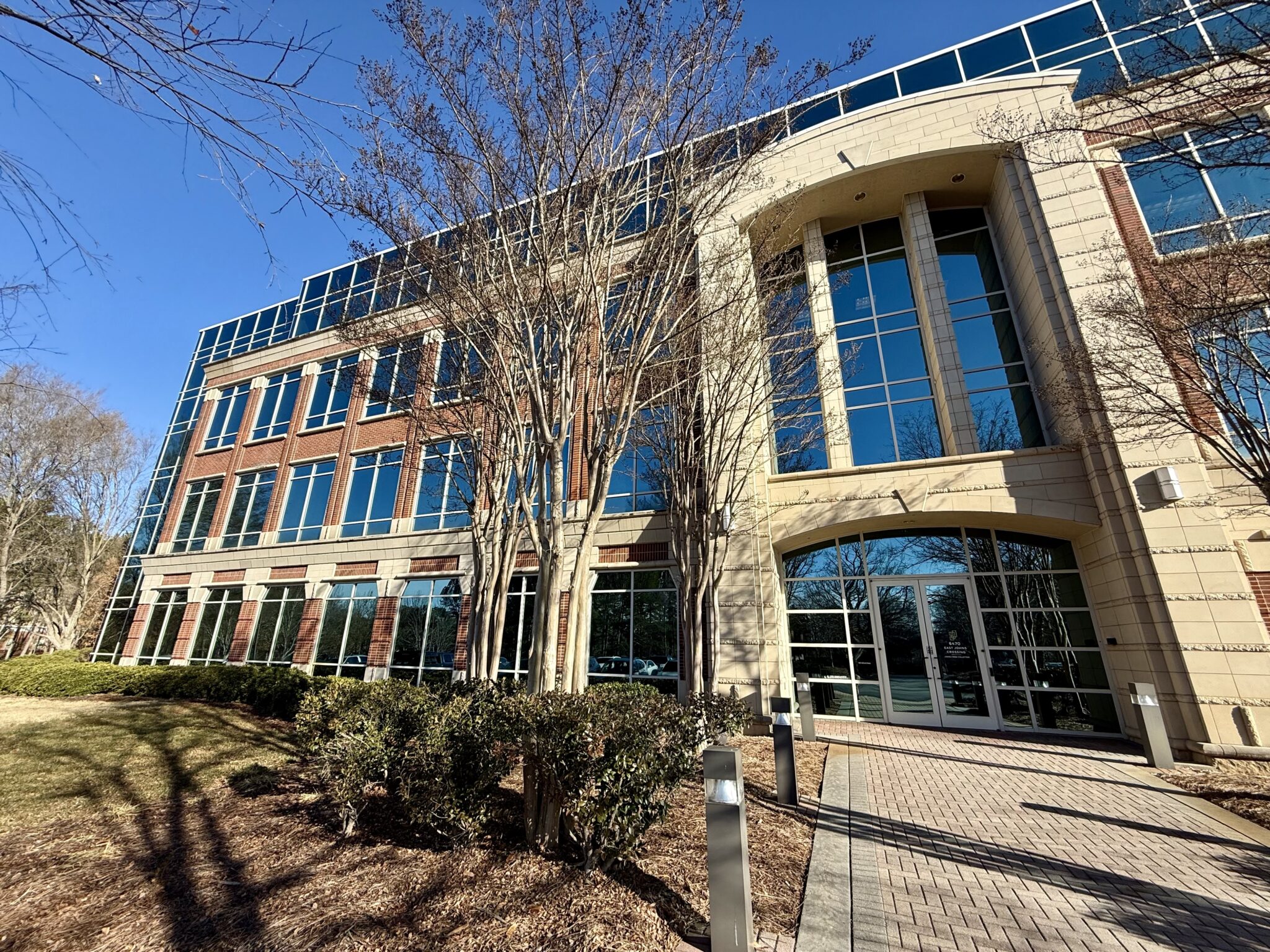 a view of a tall building